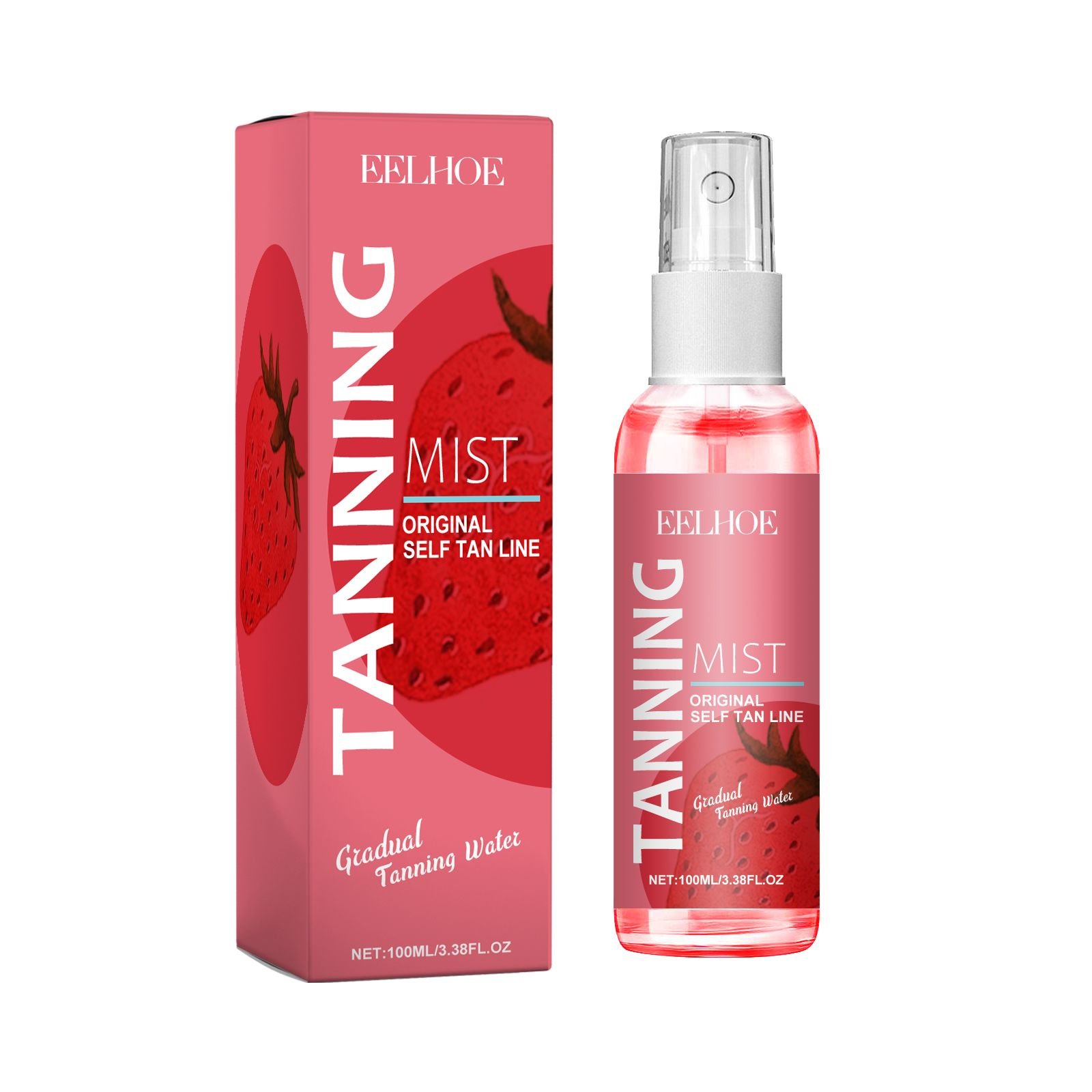 EELHOE Tanning Mist, Sun Free Long-Lasting Self-Tanning Bronzed Wheat Skin Gentle Moisturizing Skin Care