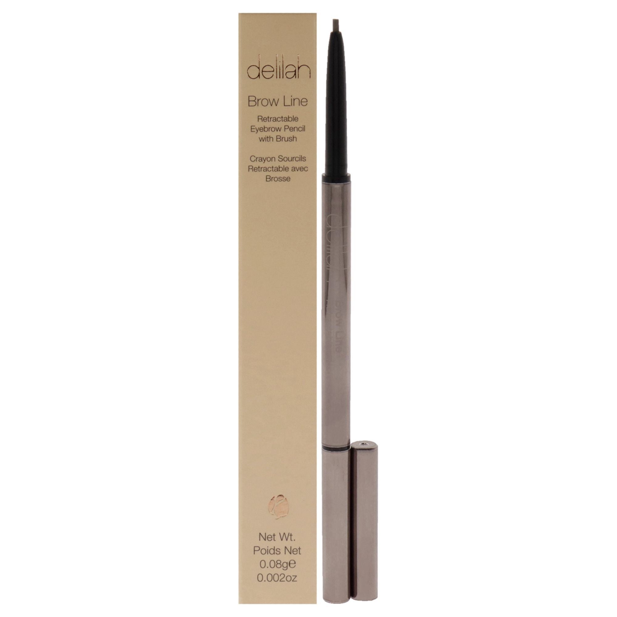 Brow Line Retractable Eyebrow Pencil With Brush - Delilah for Women - 0.002 oz Eyebrow