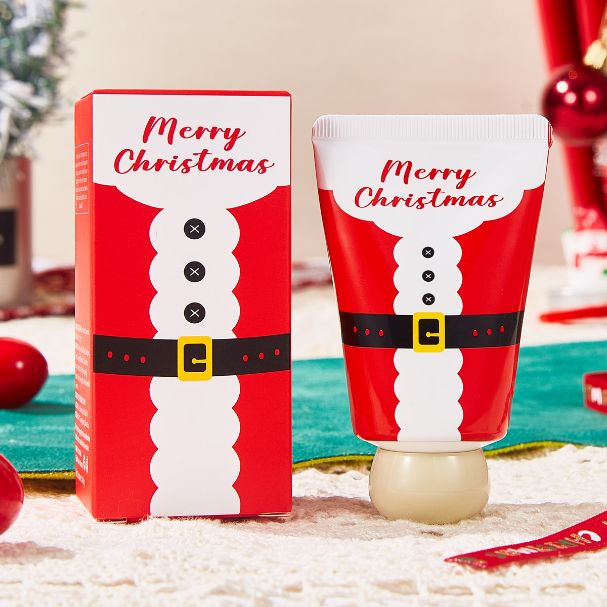 Santa Claus Hand Cream Set - Hypoallergenic, Glycerin & Ceramide Rich, Moisturizing Hand Care For All Skin Types, Ideal Christmas Gift With Plant (Option: Hand cream)