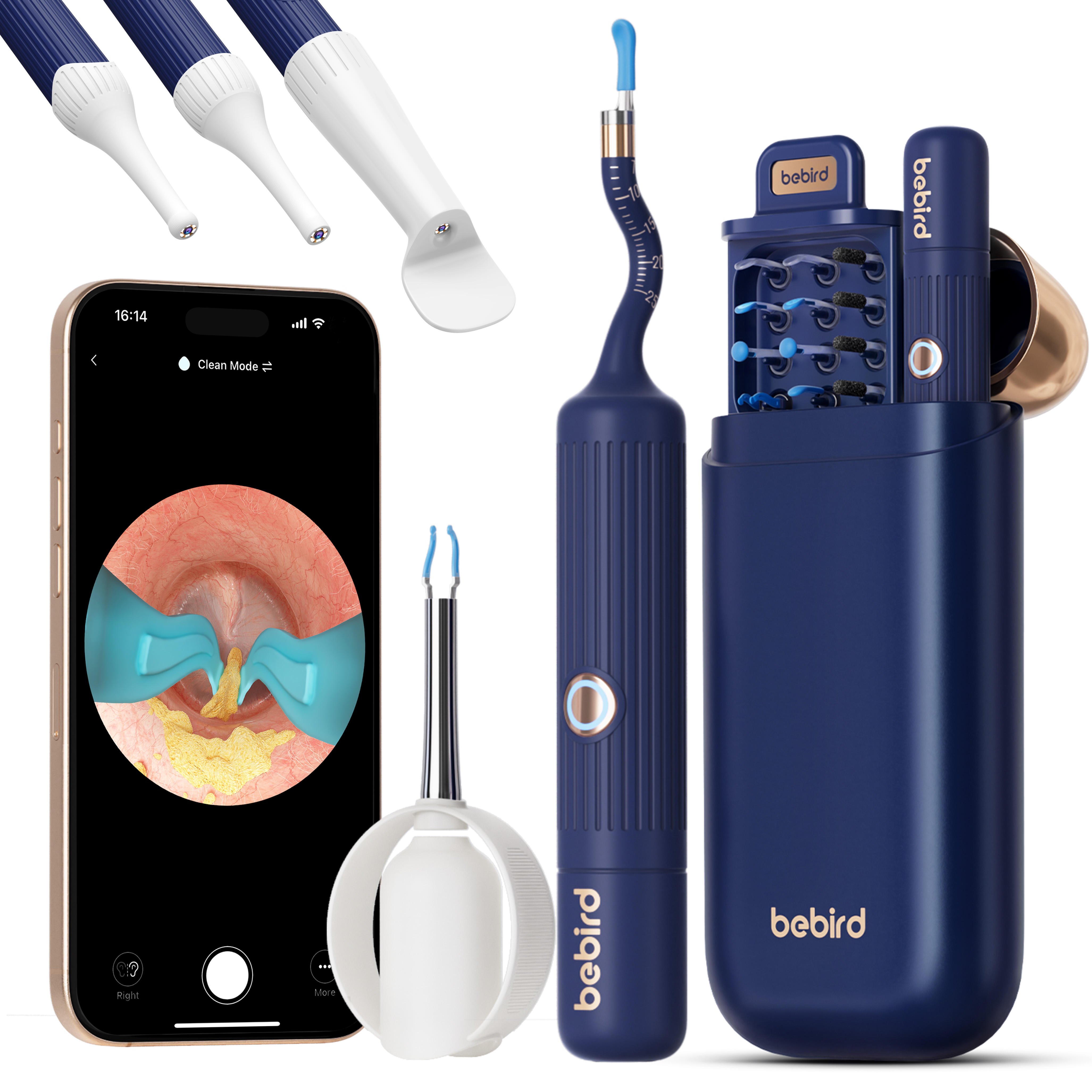 Bebird Ear Sight Plus Earwax Removal Tool Ear Canal Cleaner, Equipped With A Camera For Ear Nose Throat Examination. (Color: Dark Blue)