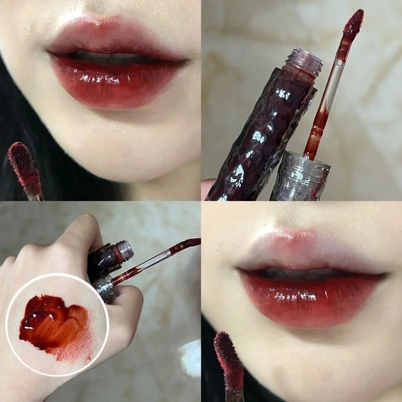 HERORANGEHR292 Glacier Rock Mirror Water Glazed Lip Glaze Moisturizes and Moisturizes, Forming a Film That Is Not Easy to Fade (Color: 08do not lose)