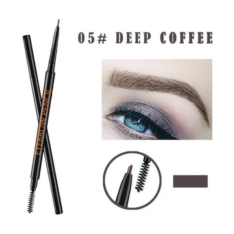1.5mm Fine Eyebrow Pencil with Double Head Automatic Rotation, One Line Eyebrow Pencil Waterproof and Makeup Free Makeup Pen (Color: 05)