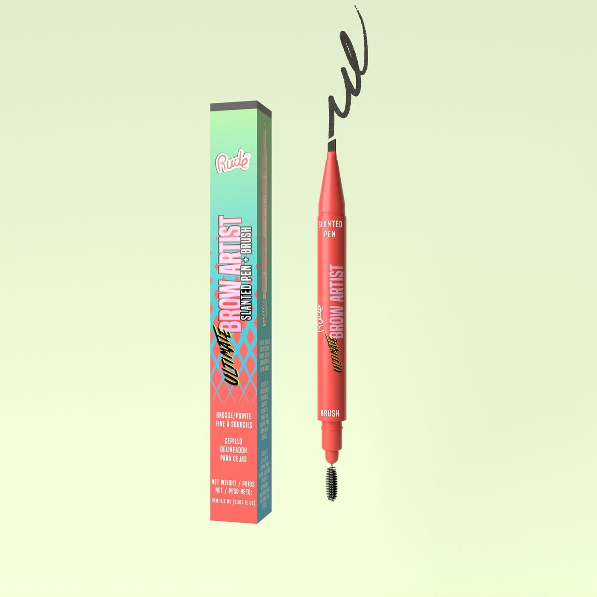 Ultimate Brow Artist Slanted Pen And Brush (Color: Black Brown)